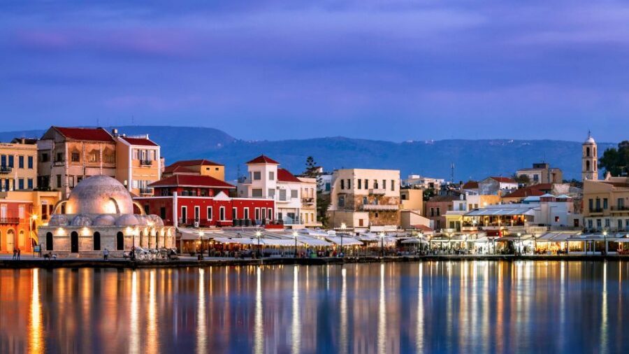 Chania Evening From Rethymno - Entering Chania’s old port and Venetian lanes