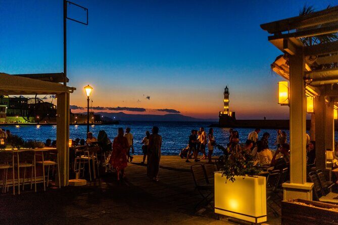 Chania Sunset Hidden gems Tour with diner and wine tasting - Raki, walking, and pacing: what your evening feels like