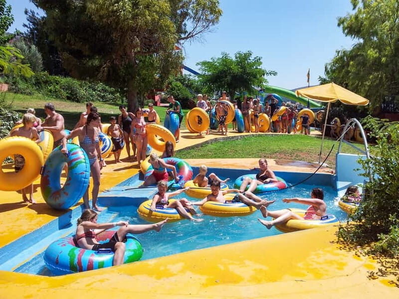 Crete: Acqua Plus Water Park Entrance with Transfer & Lunch - Sunbeds, umbrellas, and lockers: where to park your stuff