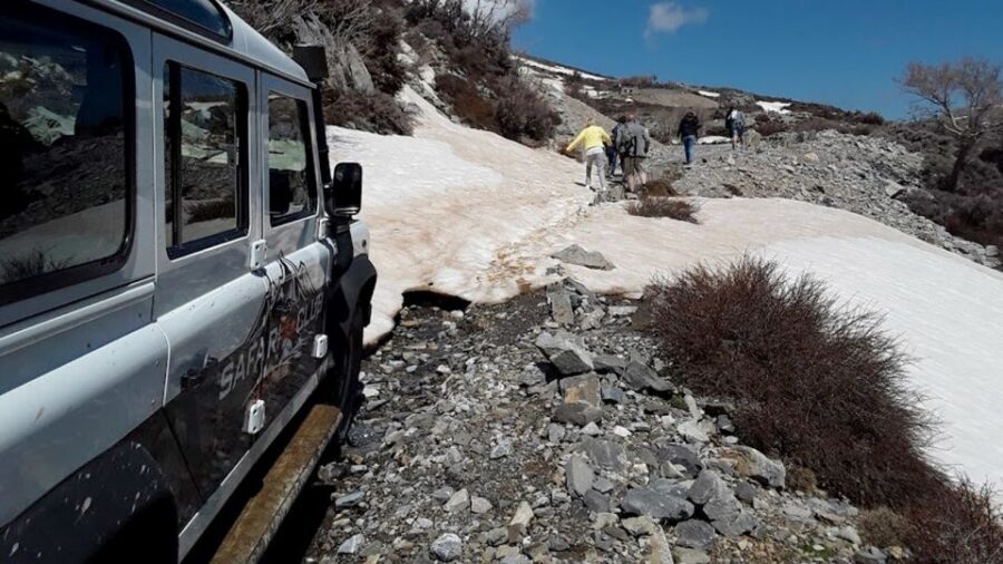 Crete: Land Rover Safari Nida Route - Krousonas tastings: olive oil, raki, and a coffee with mountain views
