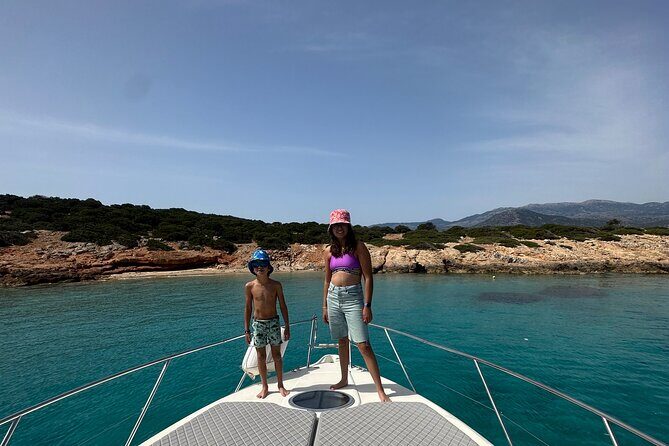 Crete Yacht Cruises 5 Hours Private Guided Cruise in Ag Nikolaos - Stop 2: Kolokithia Beach for Swimming, Snorkeling, and Sea Scooters