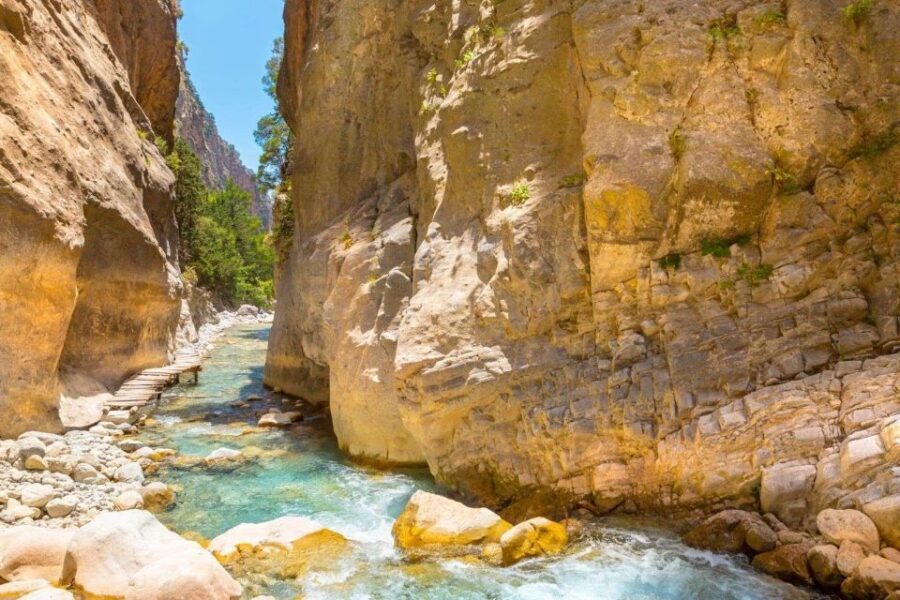From Chania: Samariá Gorge Guided Hike - The 16 km through Samariá Gorge: stone steps, rare plants, and water stops