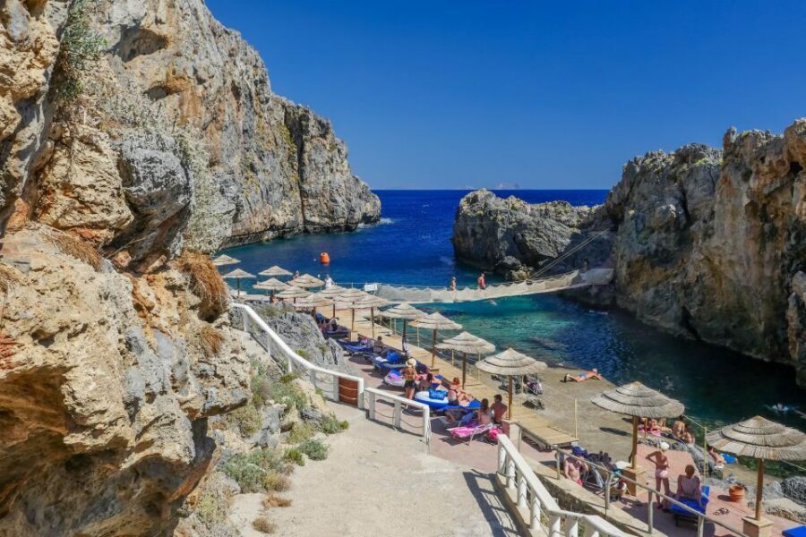 From Rethymno private full day tour to the south - Kourtaliotiko Gorge: walking rock walls to Agios Nikolaos