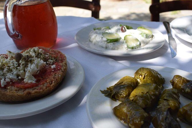 Heraklion Private Cretan Cooking Class at a Traditional Village - The core dishes: dakos, dolmadakia, and tzatziki
