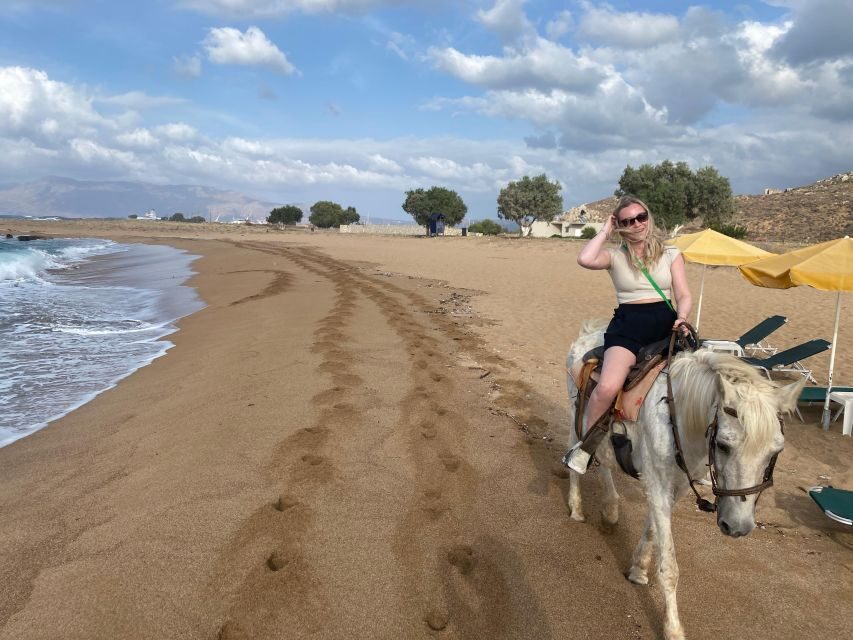 Horse riding,falasarna sunset,dinner in a tavern,drone video - Falasarna Beach at sunset: wine, fruit salad, swimming, and open views