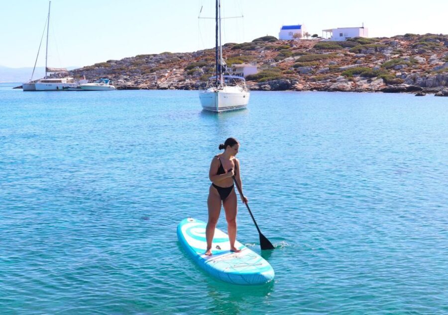 Kolimvari: Sailing Cruise with Meal & Water Activities - Your 3 hours at anchor: swimming, snorkeling, and SUP without stress