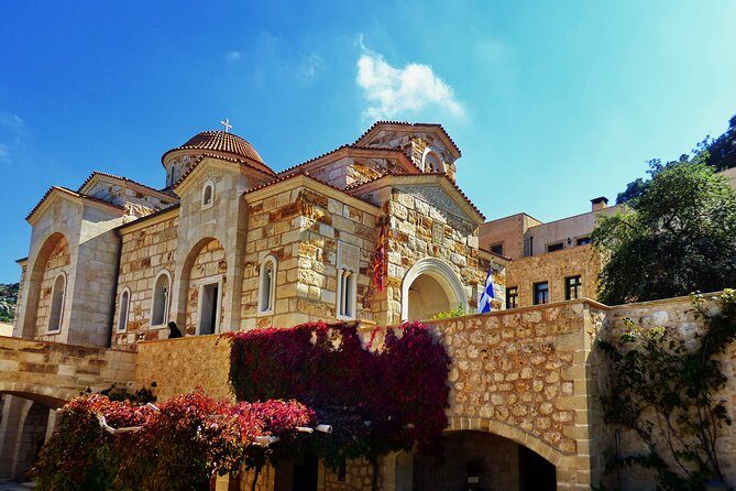 Monastery - Ancient Olive tree & Museum-Cretan Brewery Private Tour from Chania - Stop 2: Vouves’ ancient olive tree and the Olive Tree Museum