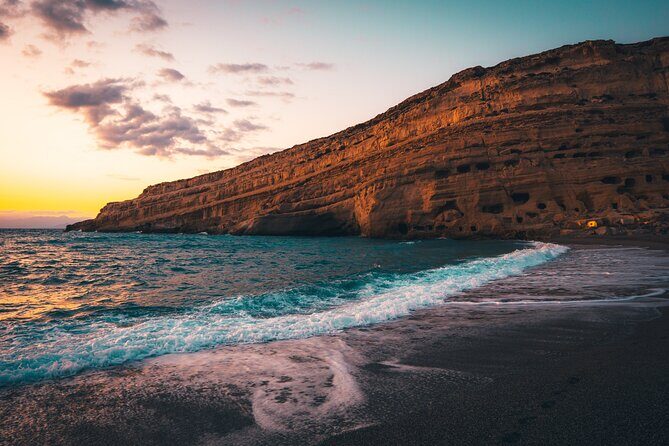 Orthodox Crete: In the Footsteps of the Apostle Paul from 55 AD - Stop 7: Matala Beach, ancient port caves, and a seafood wind-down