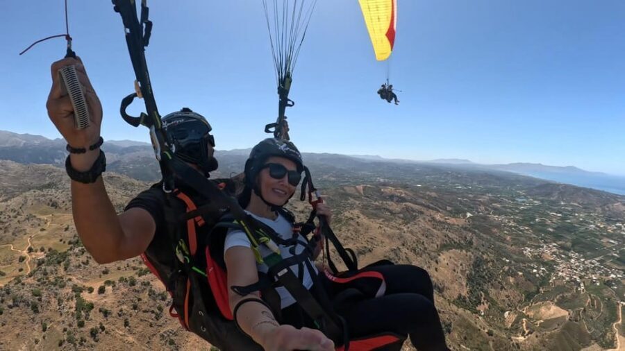 Paragliding in Chania - Where it starts: the Limnoupolis water park area