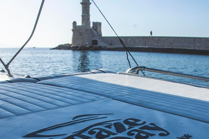Private boat trip Chania - Thodorou - Lazaretta (price per group-up to 9 people) - Stop 2: Lazaretta Island for a sandy swim and quick reset