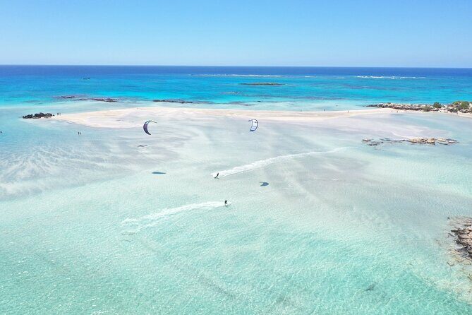 Private Van Tour to Elafonissi with SUP Board from Chania - Elafonissi Beach in Real Life: Pink Sand, Warm Water, and Walking Distances
