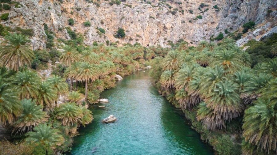Rethymno: Preveli Beach Damnoni Beach Kourtaliotiko Day Trip - Preveli Beach + palm forest: where the river steals the scene