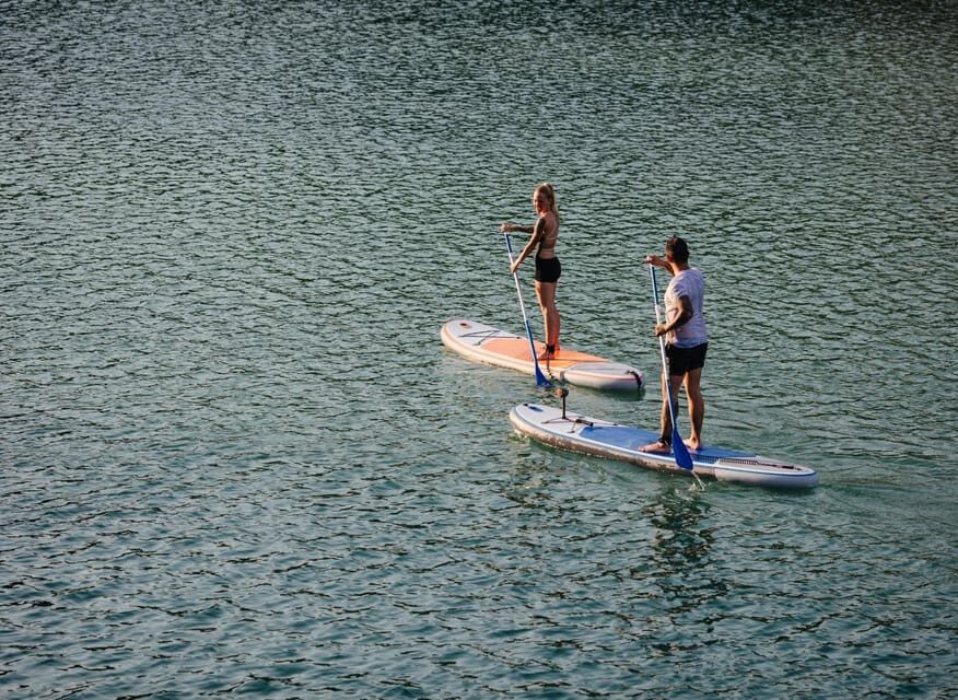 SUP Safari - Catamaran Cruise Dia Island & Gourmet Delights! - SUP Safari on Dia’s water: the skills side, made manageable